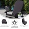Merrick Lane Riviera Set Of 2 Indoor/Outdoor High Back Adirondack Chair Cushions with Elastic Strap and Water Resistant Covers